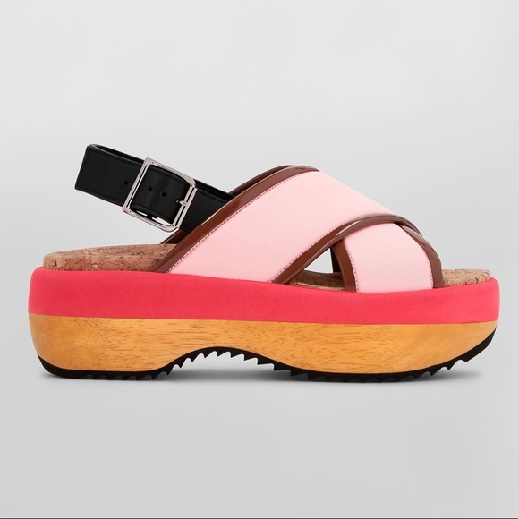 Marni Shoes - Marni Criss-cross Wedge Sandals
